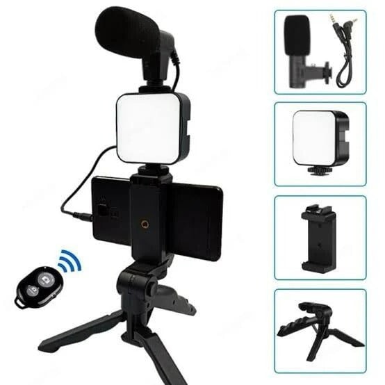 Handy Vlogging Kit β With Microphone, LED Light & Wireless Remote nyne.store