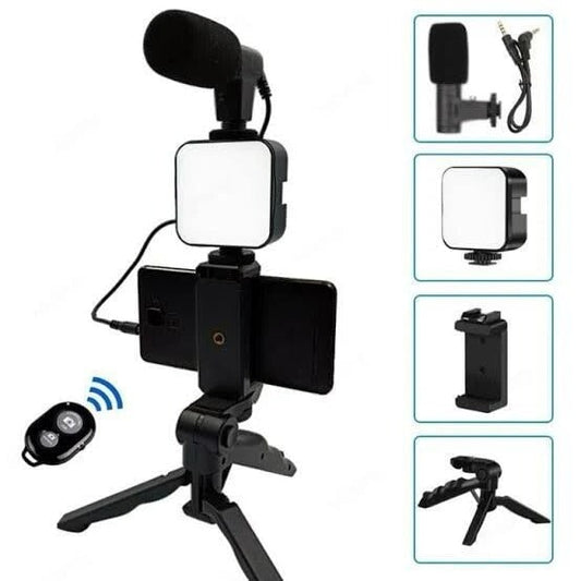 Handy Vlogging Kit – With Microphone, LED Light & Wireless Remote nyne.store 